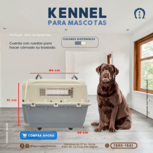 kennel con doble agarradera