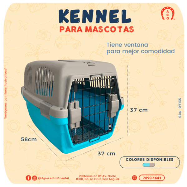 KENNEL CON VENTANA 58*37*37